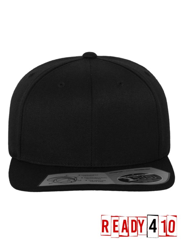 Flexfit 110 Fitted Snapback – Black - Front