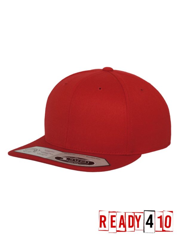 Flexfit 110 Fitted Snapback – Red - Half Front