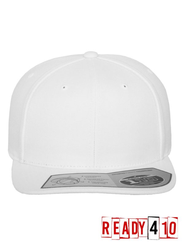 Flexfit 110 Fitted Snapback – White - Front