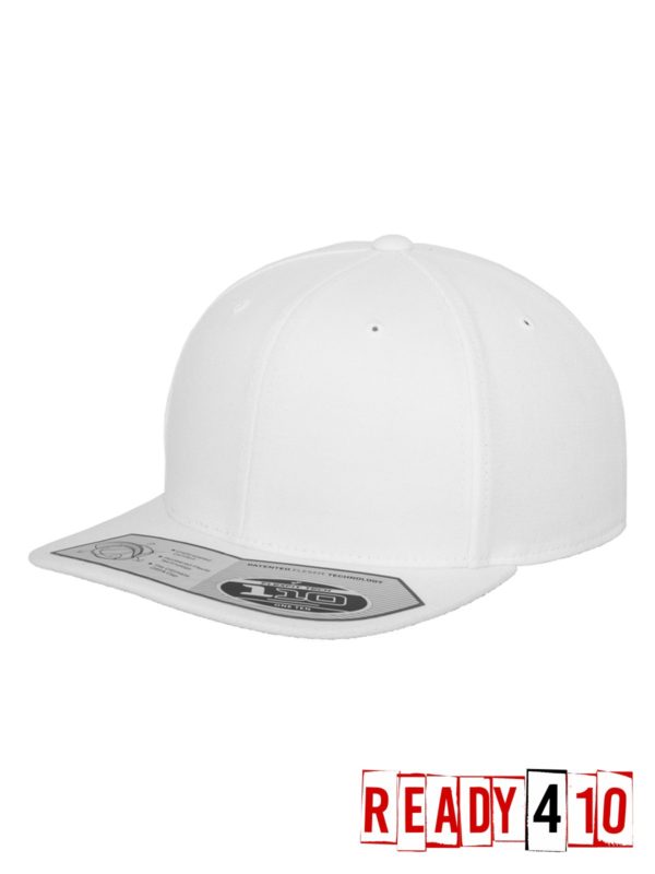 Flexfit 110 Fitted Snapback – White - Half Front