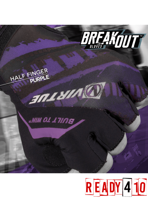 Virtue Mesh Breakout Gloves - Half Finger - Graphic Purple - Lifestyle
