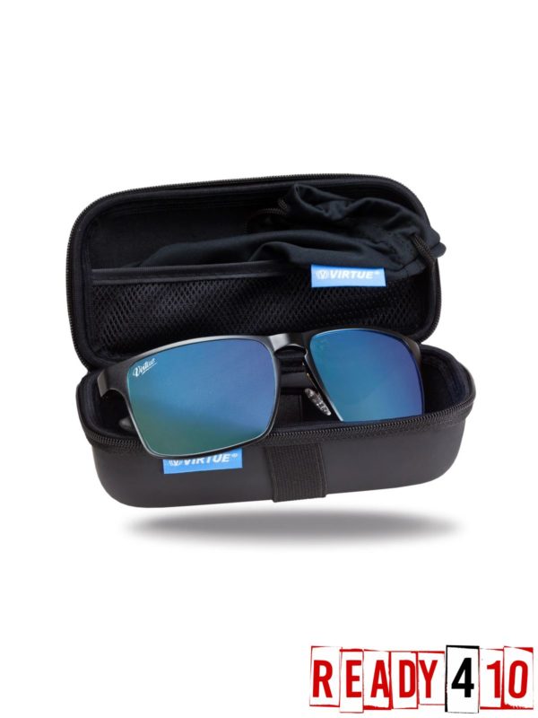 Virtue V-Inertia Polarized Sunglasses - Ice Black - Case