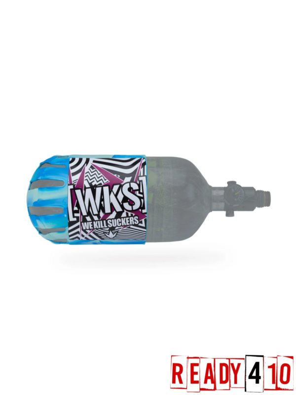 Bunkerkings - Knuckle Butt Tank Cover - WKS Shred - Cyan - Side