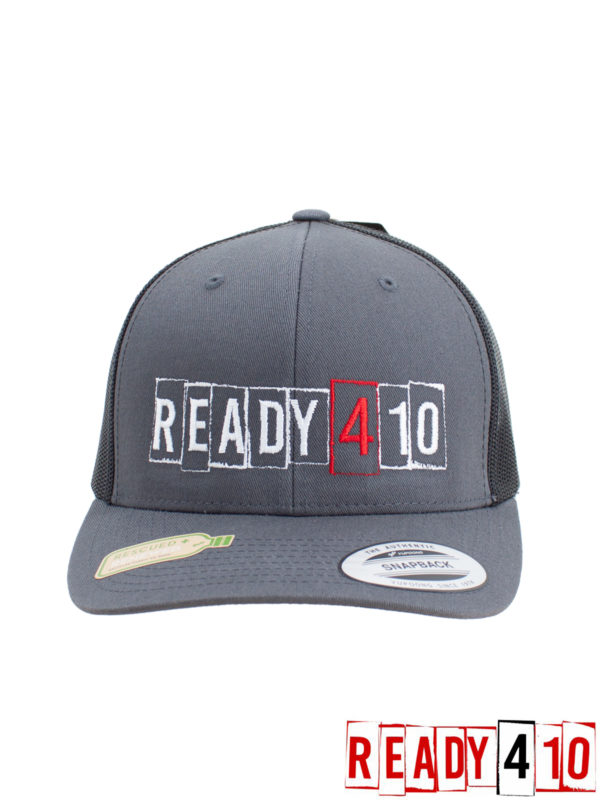 ready410 - Logo Cap - Grey Trucker Snapback