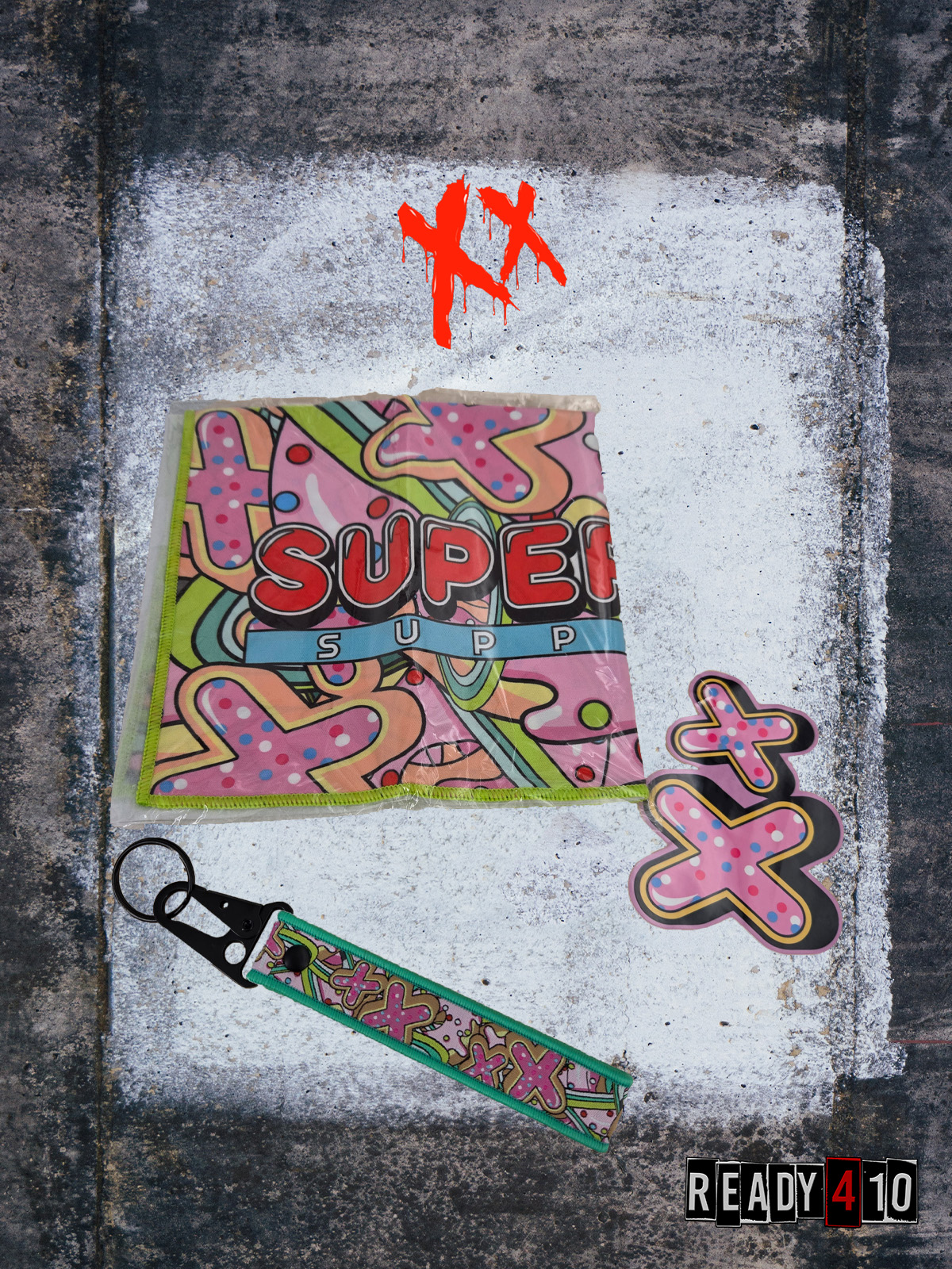 Superdead "SweetDecay" Microfibre Cloth, KeyChain & Sticker Set – Bild 2