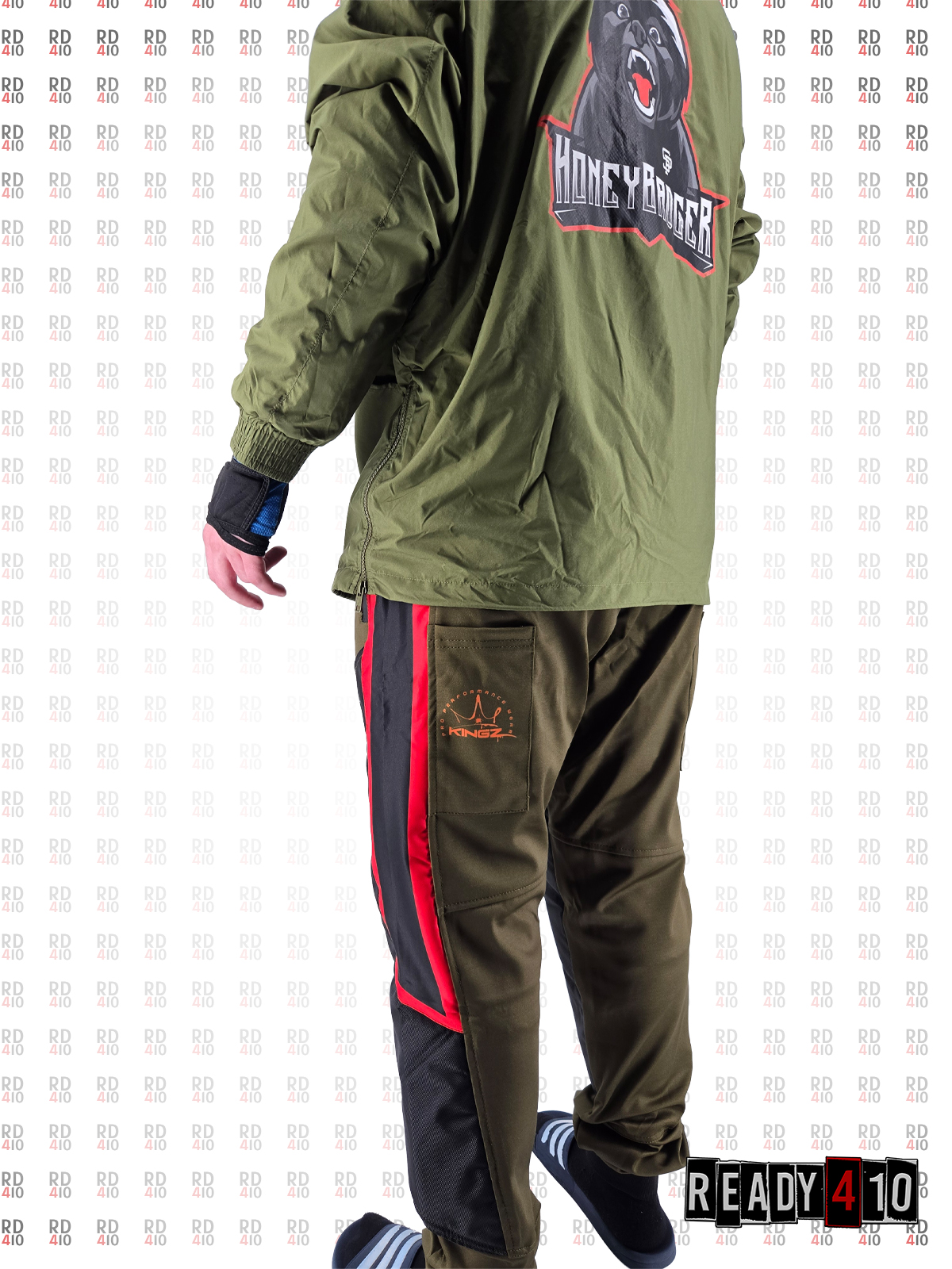 Kingz Pro Performance Wear - Padded Jogger Pants Honeybadger Olive – Bild 3