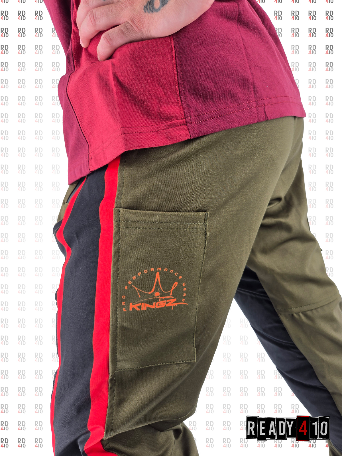 Kingz Pro Performance Wear - Padded Jogger Pants Honeybadger Olive – Bild 2