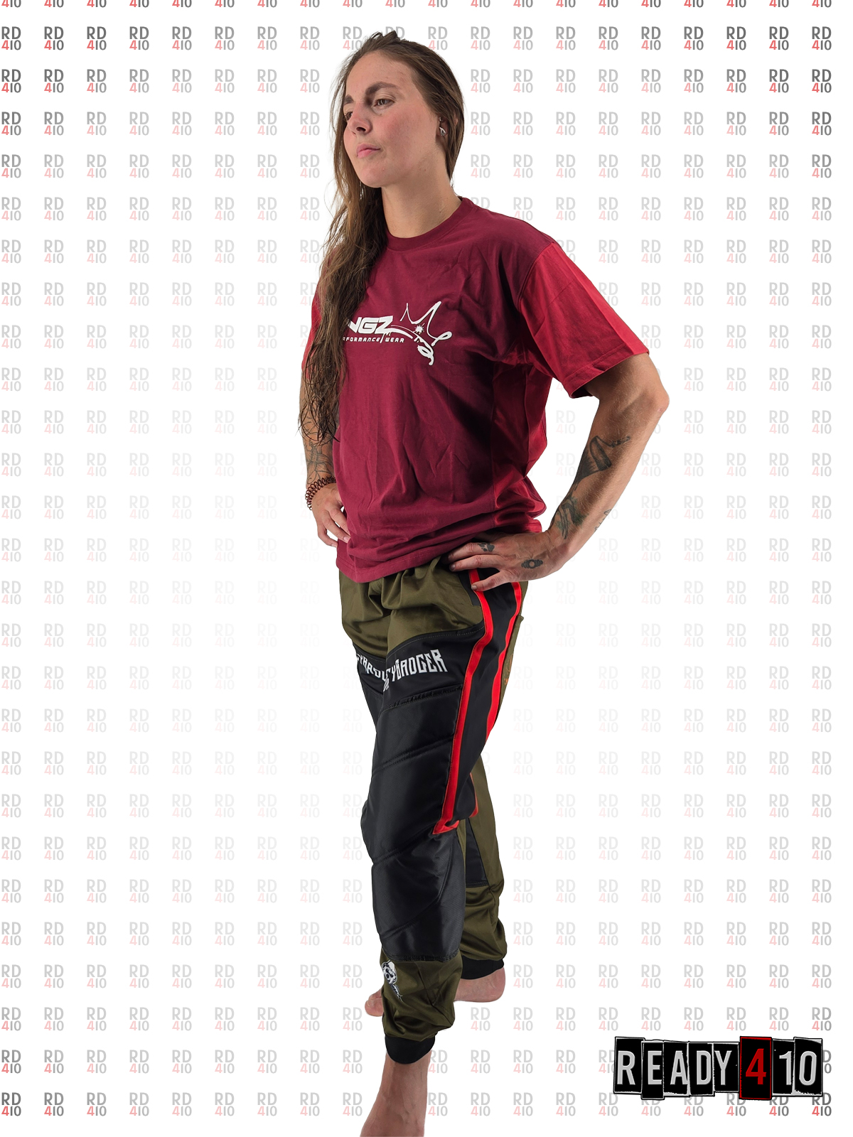 Kingz Pro Performance Wear - Padded Jogger Pants Honeybadger Olive