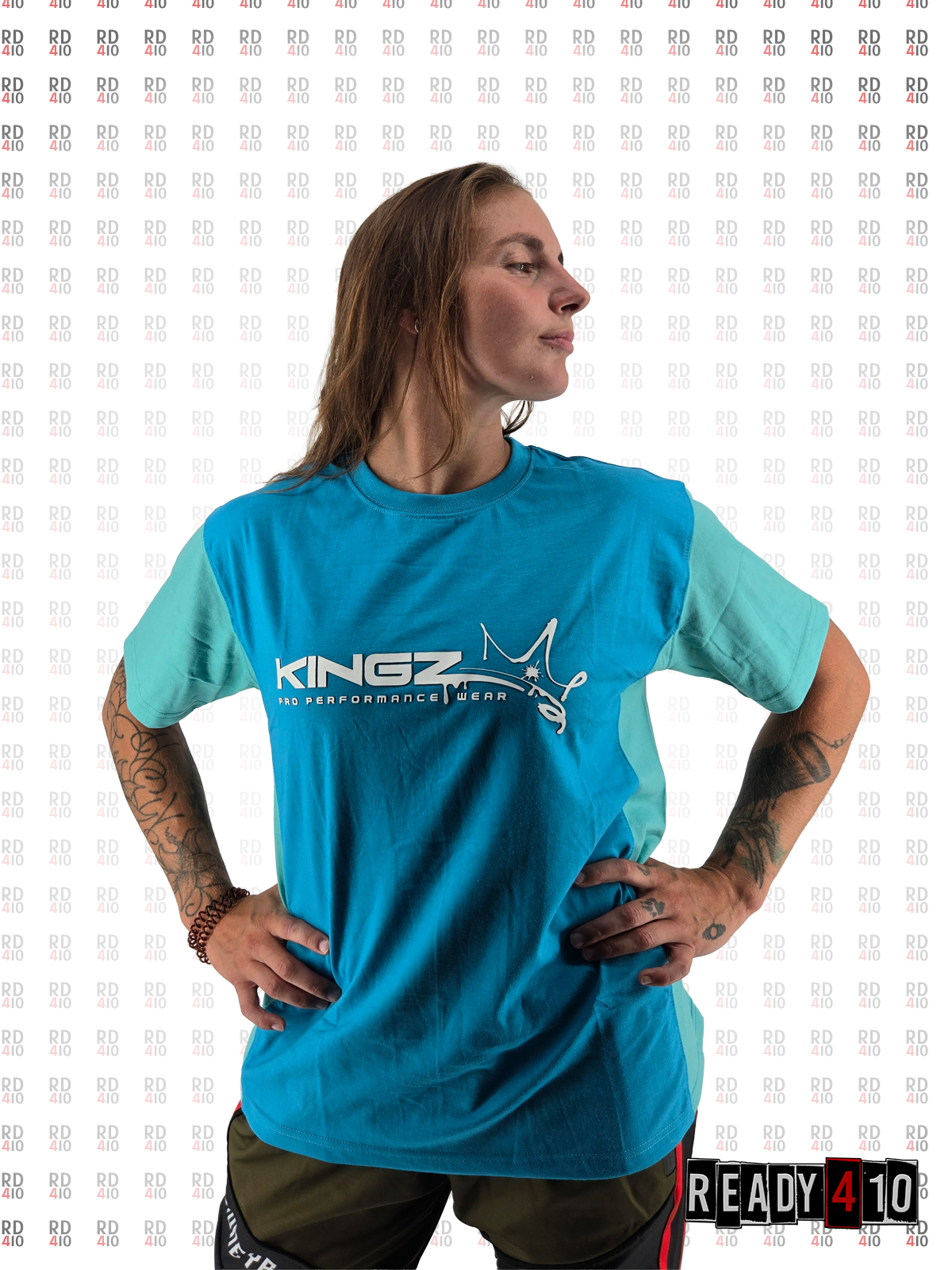 Kingz Pro Performance Wear Two Tone 3D Shirt Blue Light Blue – Bild 3