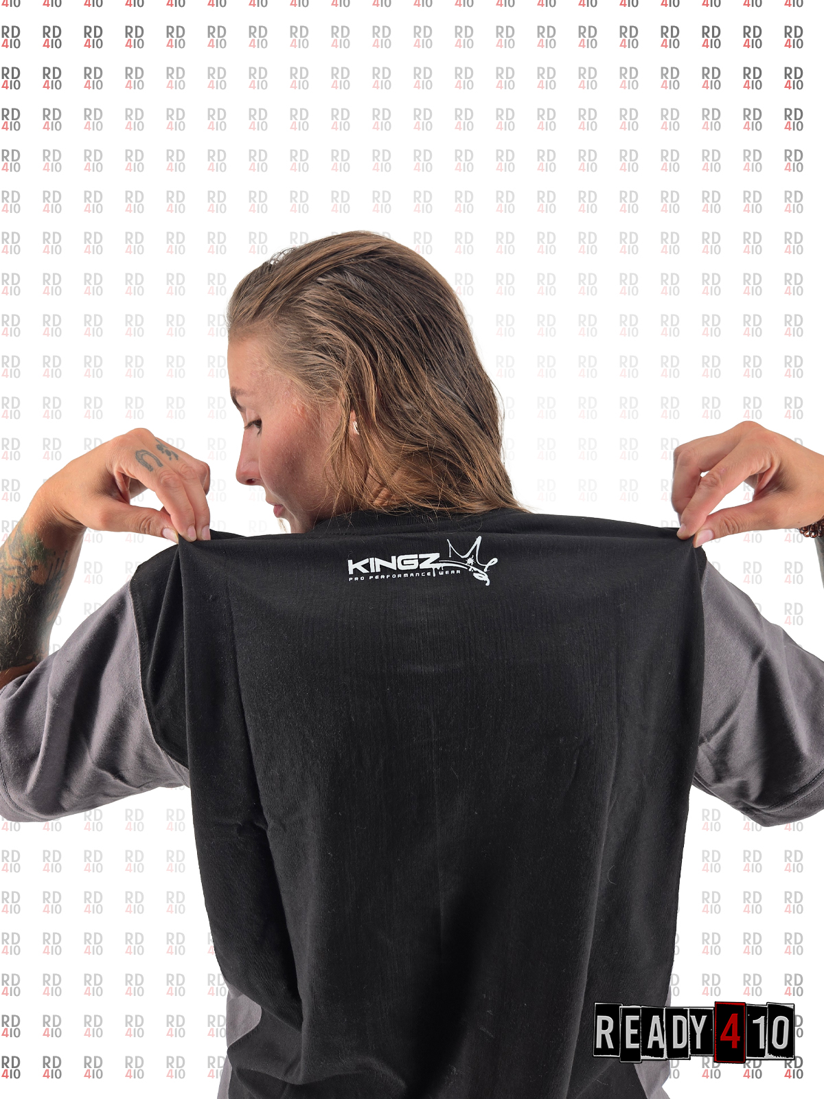 Kingz Pro Performance Wear Two Tone 3D Shirt Black Grey – Bild 2