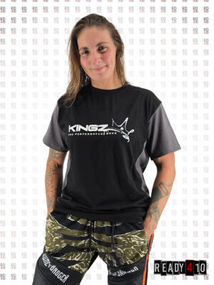 Kingz Pro Performance Wear Two Tone 3D Shirt Black Grey